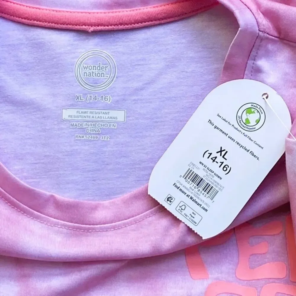 NWT ~ Pink & White Tie Dye 